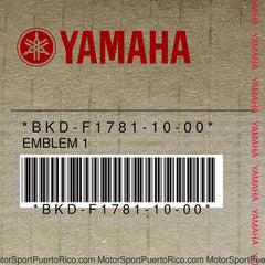 BKD-F1781-10-00 Original OEM YAMAHA