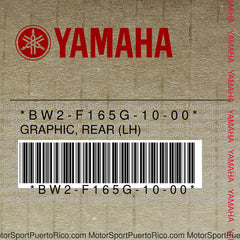 BW2-F165G-10-00 Original OEM YAMAHA