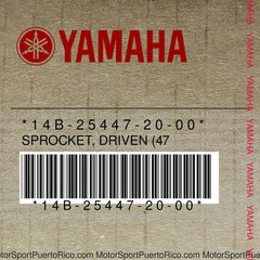 14B-25447-20-00 Original OEM YAMAHA