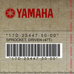 17D-25447-50-00 Original OEM YAMAHA