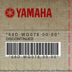 68D-WG078-00-00 Original OEM YAMAHA