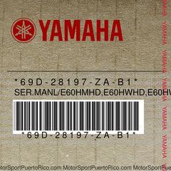 69D-28197-ZA-B1 Original OEM YAMAHA