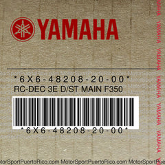 6X6-48208-20-00 Original OEM YAMAHA