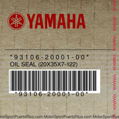 93106-20001-00 Original OEM YAMAHA