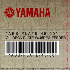 ABB-PLATE-45-00 Original OEM YAMAHA