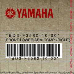 BD3-F3580-10-00 Original OEM YAMAHA