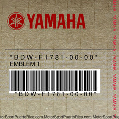 BDW-F1781-00-00 Original OEM YAMAHA