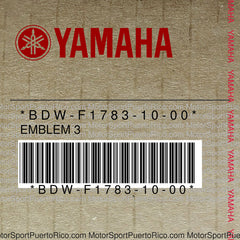 BDW-F1783-10-00 Original OEM YAMAHA