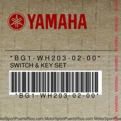 BG1-WH203-02-00 Original OEM YAMAHA