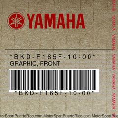 BKD-F165F-10-00 Original OEM YAMAHA