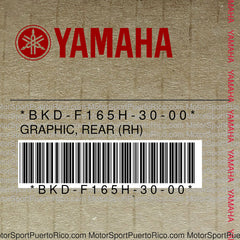 BKD-F165H-30-00 Original OEM YAMAHA