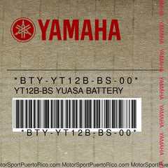 BTY-YT12B-BS-00 Original OEM YAMAHA