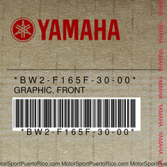 BW2-F165F-30-00 Original OEM YAMAHA