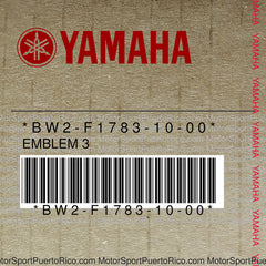 BW2-F1783-10-00 Original OEM YAMAHA