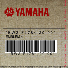 BW2-F1784-20-00 Original OEM YAMAHA