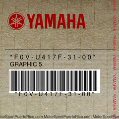 F0V-U417F-31-00 Original OEM YAMAHA
