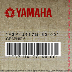 F3P-U417G-60-00 Original OEM YAMAHA