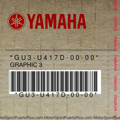 GU3-U417D-00-00 Original OEM YAMAHA