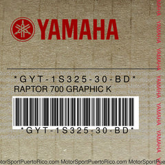 GYT-1S325-30-BD Original OEM YAMAHA