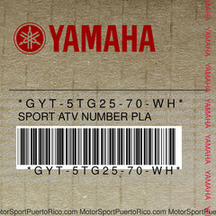 GYT-5TG25-70-WH Original OEM YAMAHA