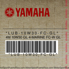 LUB-10W30-FC-GL Original OEM YAMAHA