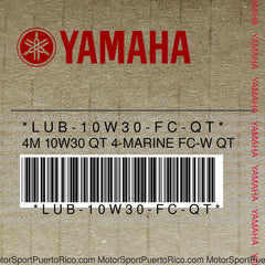 LUB-10W30-FC-QT Original OEM YAMAHA