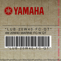 LUB-20W40-FC-QT Original OEM YAMAHA