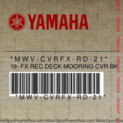 MWV-CVRFX-RD-21 Original OEM YAMAHA