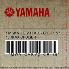 MWV-CVRVX-CR-15 Original OEM YAMAHA