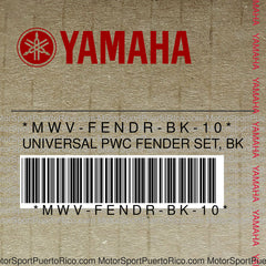 MWV-FENDR-BK-10 Original OEM YAMAHA
