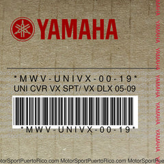 MWV-UNIVX-00-19 Original OEM YAMAHA